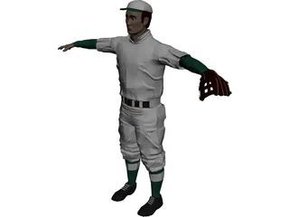 Baseball Player [+Glove] 3D Model