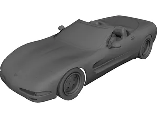 Chevrolet Corvette Convertible (2002) 3D Model