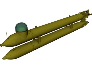 Human Torpedo Neger 3D Model