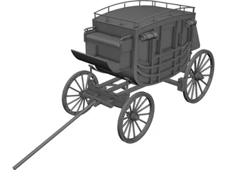 Stage Coach 3D Model