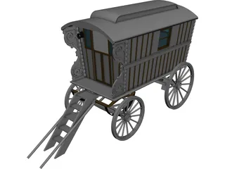Gipsy Coach 3D Model 3D Preview
