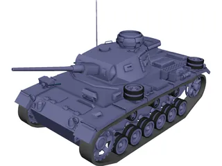 Panzer III 3D Model