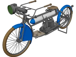 Henderson Model A (1912) 3D Model 3D Preview