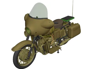 Moto Guzzi 700cc 3D Model 3D Preview