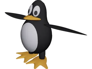 Linux Penguin 3D Model
