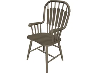 Chair Wooden 3D Model