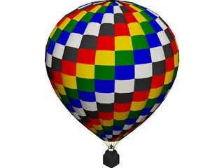 Hot Air Balloon 3D Model 3D Preview