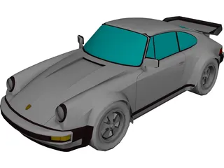 Porsche 911 Turbo (1977) 3D Model 3D Preview