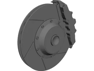 Brake Disc and Pads 3D Model