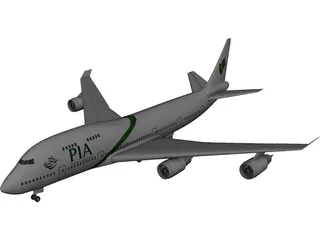 Boeing 747 PIA 3D Model