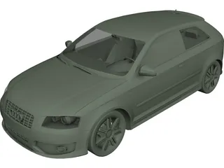 Audi A3 3D Model 3D Preview