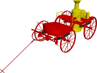 Steam Car 3D Model