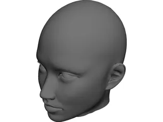 Woman Head 3D Model