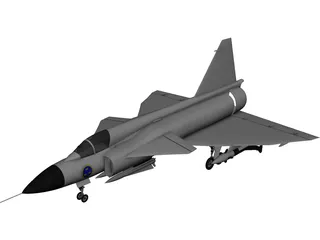 Saab 35 Draken 3D Model