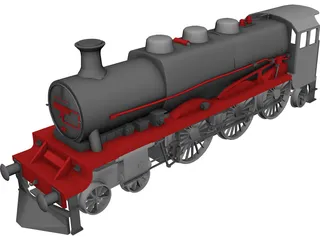 Steam Locomotive 3D Model