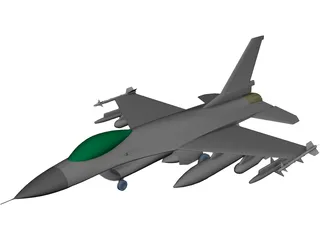 F-16 Falcon CAD 3D Model