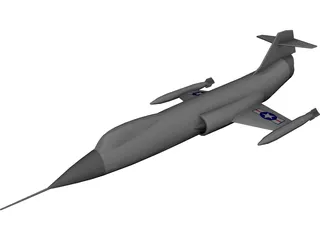 Lockheed F-104 Starfighter 3D Model