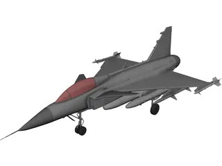 Saab Jas-39 Gripen CAD 3D Model