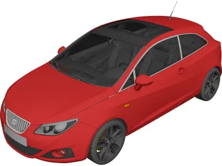 Seat Ibiza (2008) 3D Model