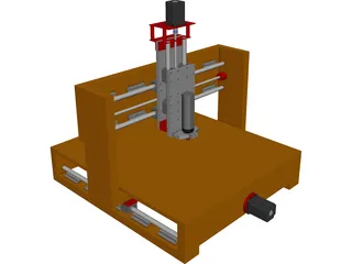 CNC Machine (Router) from Wood 3D Model 3D Preview
