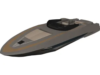 Speed Boat 3D Model 3D Preview