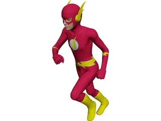 Flash Super Hero 3D Model 3D Preview