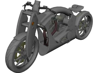 Motorcycle Yokohama CAD 3D Model