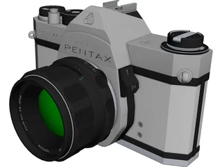 Pentax Spotmatic Camera CAD 3D Model