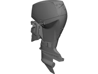 Evinrude E-Tec 40-60 HP Outboard Motor CAD 3D Model