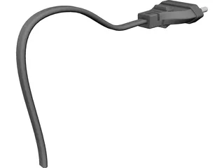 Plug Two-Pin CAD 3D Model