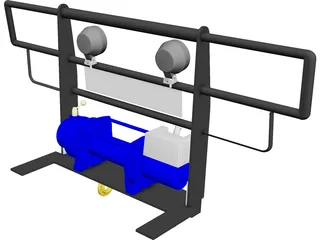 Winch Plate CAD 3D Model