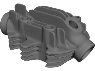 Engine Head Brough Superior 680 CAD 3D Model