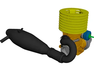 RC Engine 3D Model