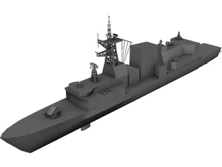 Halifax Class Frigate 3D Model