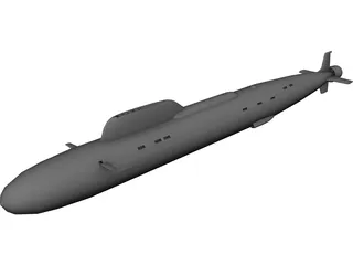 Yasen Class Submarine 3D Model