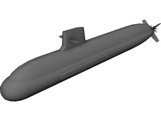 Soyru Class Submarine 3D Model