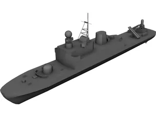 As-Siddiq class missile boat 3D Model