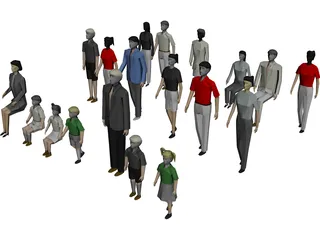 People Collection 3D Model 3D Preview