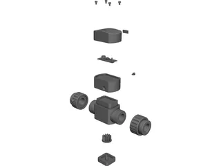 Flow Sensor CAD 3D Model