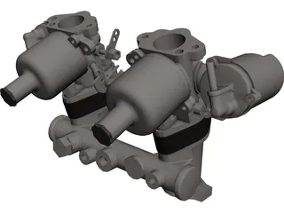 Carburetor SU HS2 3D Model