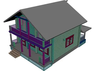 Wooden House 3D Model