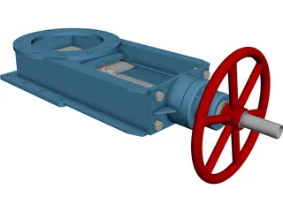 Gate Valve CAD 3D Model