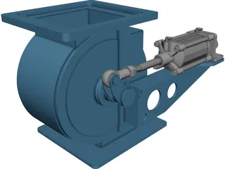 Silo Discharge Valve CAD 3D Model