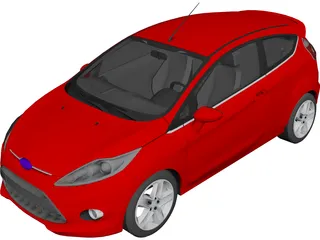 Ford Fiesta 3-door (2009) 3D Model