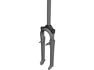 Front Fork Mountain Bike CAD 3D Model