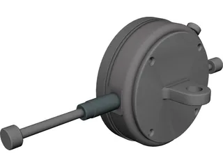 Plunger Dial Indicator CAD 3D Model