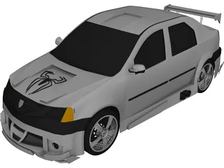 Dacia Logan Tuning 3D Model
