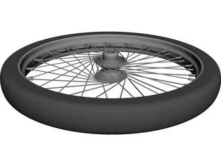 Wheel Front 20 spoke 21 inch CAD 3D Model