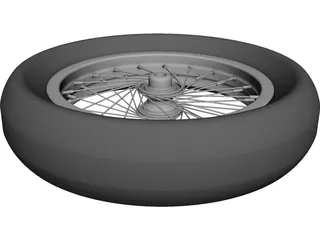 Wheel Rear 20 spoke CAD 3D Model