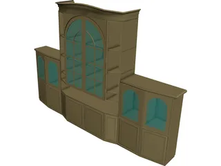 Wooden Shelf 3D Model